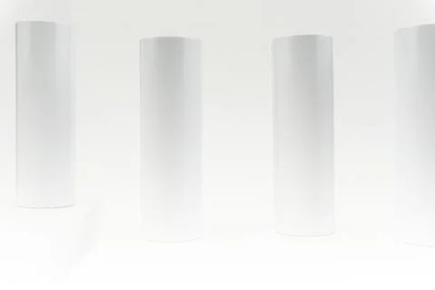 Abstract white 3d studio with geometric  circle background  Stock Photos