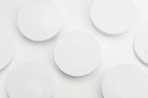 Abstract white 3d studio with geometric  circle background  Foto stock