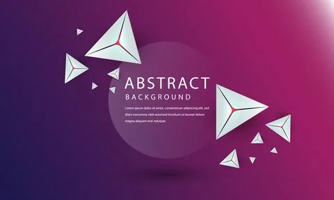 Abstract white 3D Triangle Shapes Background. Stock Illustration