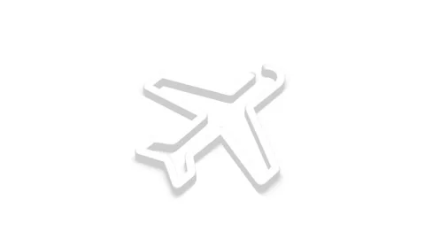 Abstract white airplane outline motion graphics animating from simple lines Stock Footage 341228742