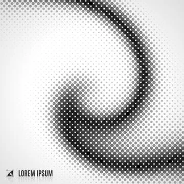 Abstract white and black background with spiral vortex イラスト素材