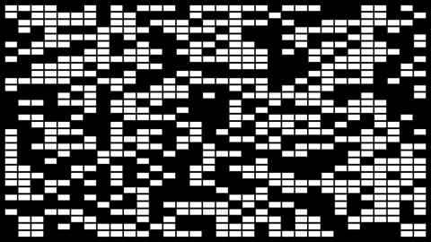 Abstract White and Black Digital Block Animation, Widescreen Stock Footage 336575133