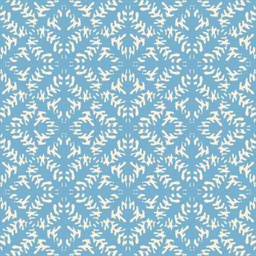 Abstract white and blue background with floral hand drawn element. Geometric Stock Illustration