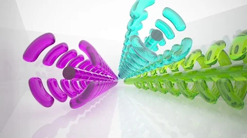 Abstract white and colored gradient glasses interior . Видео 82345619
