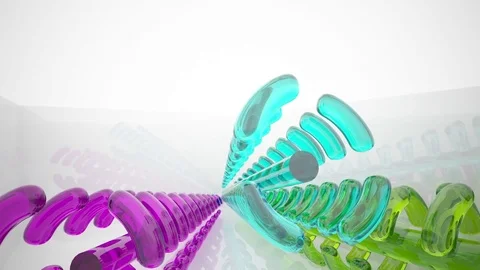 Abstract white and colored gradient glasses interior . Видео 82345713