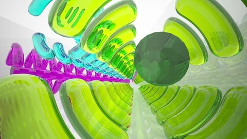Abstract white and colored gradient glasses interior . 動画素材 82346592