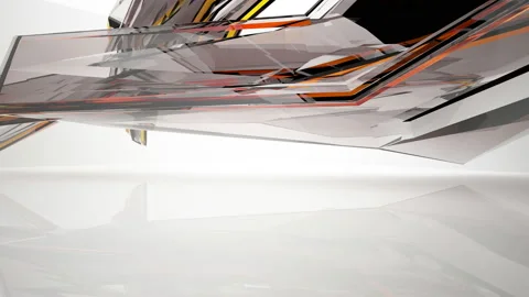 Abstract white and colored gradient glasses interior  with window. Stock Footage 90783191