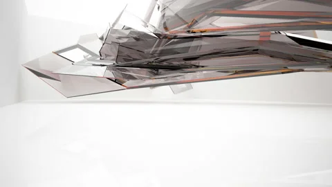 Abstract white and colored gradient glasses interior  with window. Stock Footage 90783409