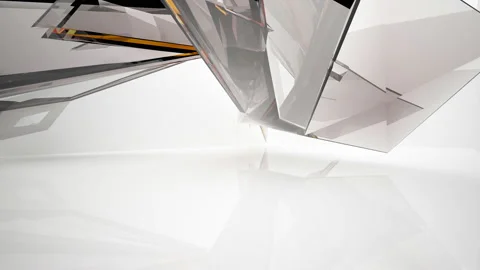 Abstract white and colored gradient glasses interior  with window. Stock Footage 90783586