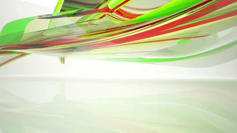 Abstract white and colored gradient glasses interior  with window. Stock Footage 90784245
