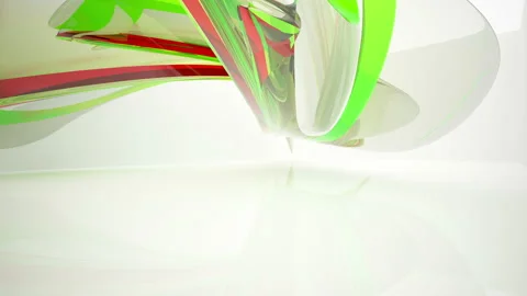 Abstract white and colored gradient glasses interior  with window. Stock Footage 90784262