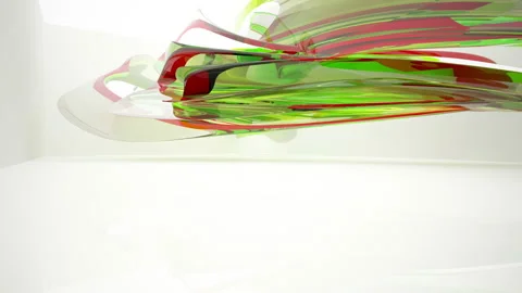 Abstract white and colored gradient glasses interior  with window. Stock Footage 90784418