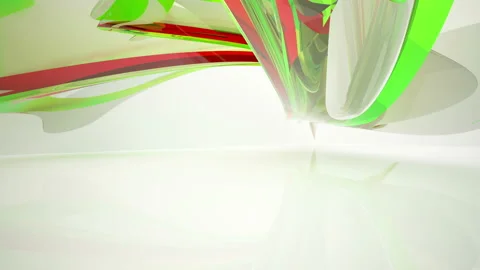 Abstract white and colored gradient glasses interior  with window. Stock Footage 90784511