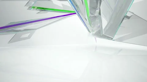Abstract white and colored gradient glasses interior  with window.  Stock Footage 90950041