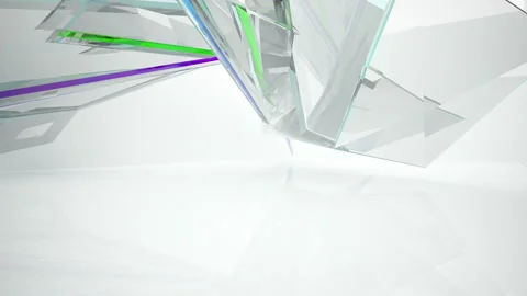 Abstract white and colored gradient glasses interior  with window.  Stock Footage 90950050