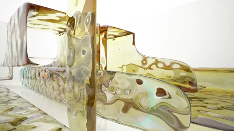 Abstract white and colored gradient glasses interior  with window. Stock Footage 93351158