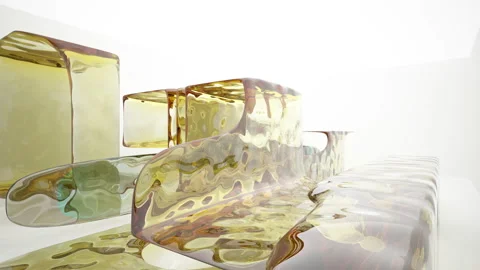 Abstract white and colored gradient glasses interior  with window. Stock Footage 93351271