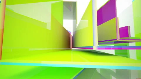 Abstract white and colored gradient  interior. Stock Footage 96716833