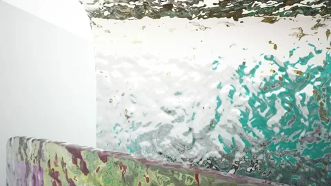 Abstract white and colored gradient glasses interior  with window.  Stock Footage 100606863