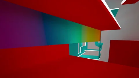 Abstract white and colored gradient  interior.  Stock Footage 100634819