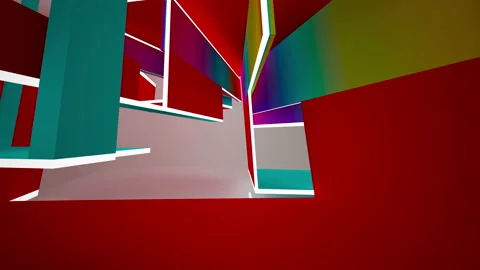 Abstract white and colored gradient  interior.  Stock Footage 100635561