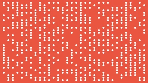 Abstract White and Coral Digital Dot Animation, Widescreen Stock Footage 335111585