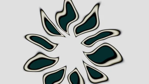 Abstract White and Dark Green VJ Looping Background Stock Footage 201980735