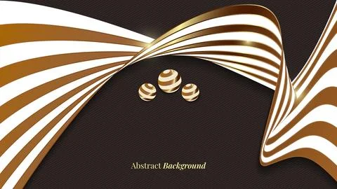 Abstract white and gold background design Stock Illustration