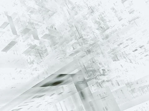 Abstract white and gray background - digitally generated 3d illustration Stock Illustration