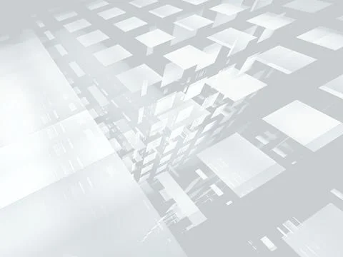 Abstract white and gray background - computer generated 3d illustration Stock Illustration