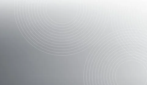 Abstract white and gray background with elegant concentric circles and smooth Stock Illustration