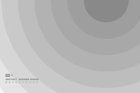 Abstract white and gray circle pattern design of minimal decorative Stock Illustration