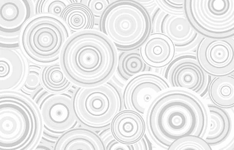 Abstract white and gray circles pattern design. Stock Illustration