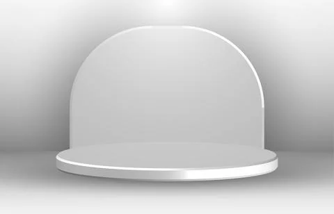 Abstract white and gray gradient studio show case template. Stock Illustration