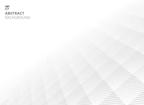 Abstract white and gray subtle lattice pattern perspective background. Modern Stock Illustration