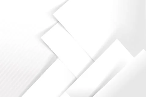 Abstract white and grey background basic geometry overlaps with shadow vector Stock Illustration