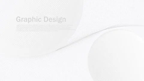 Abstract white and grey dynamic background, modern white wave graphic backdro Stock Illustration