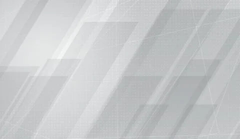 Abstract white and grey geometric background with modern diagonal shapes and Stock Illustration