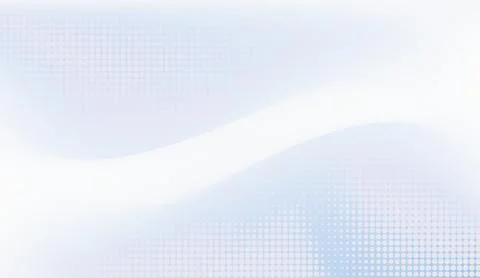 Abstract white and light blue background with subtle wave and dot grid pattern Stockillustratie