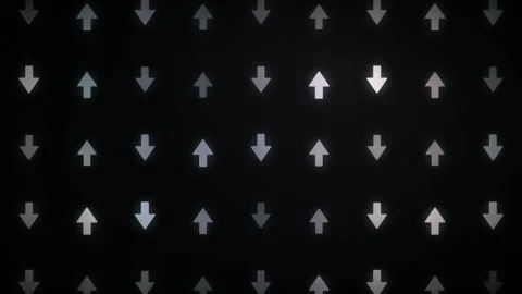 Abstract White Arrow Grid Flashing on Dark Loop Background Video stock 341080984