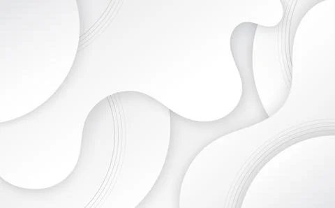 Abstract white artwork with black line pattern design template. Stock Illustration