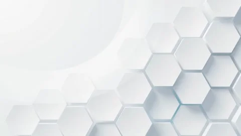 Abstract white background with 3d paper geometric hexagon shapes pattern Video stock 345929609