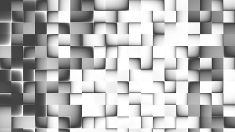 Abstract white background. Animation 3D Seamless geometric squares, minimalist Stock Footage 339474271