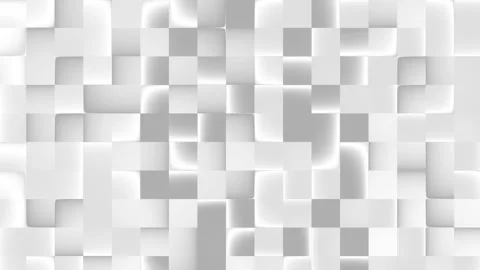 Abstract white background. Animation 3D Seamless geometric squares, minimalist Stock Footage 339474874