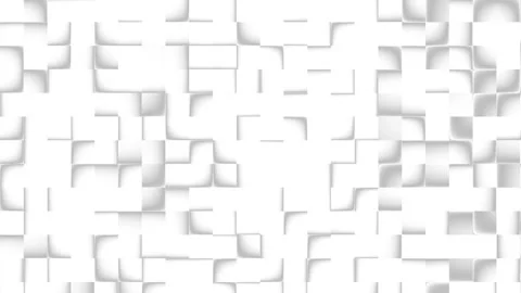 Abstract white background. Animation 3D Seamless geometric squares, minimalist Stock Footage 339474962