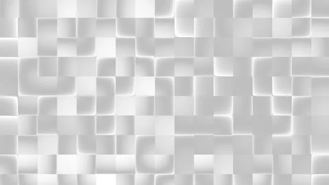 Abstract white background. Animation 3D Seamless geometric squares, minimalist Stock Footage 339475241