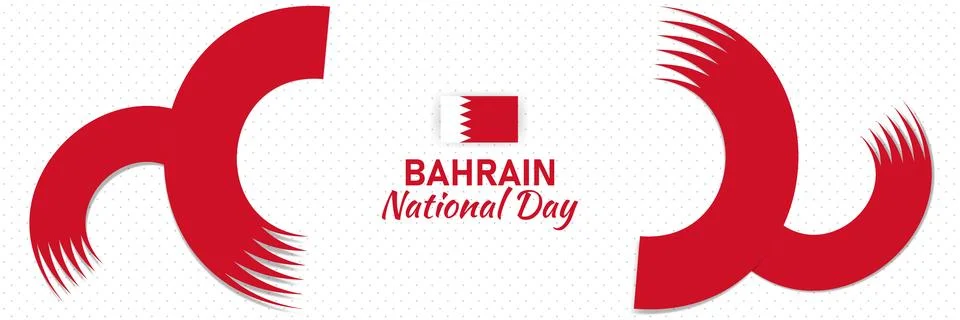Abstract white background with Bahrian flag to celebrate national day Stock Illustration