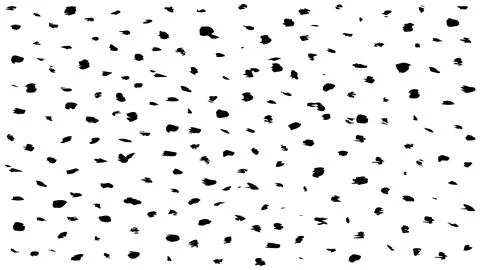 Abstract white background with black spots drawn by hand, pattern with black Stock Illustration