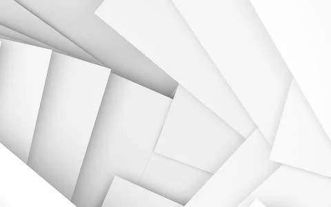 Abstract white background, blank paper sheets pattern Stock Illustration