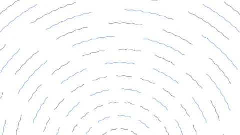 Abstract white background with a blue and gray circle waving lines pattern Stock Illustration